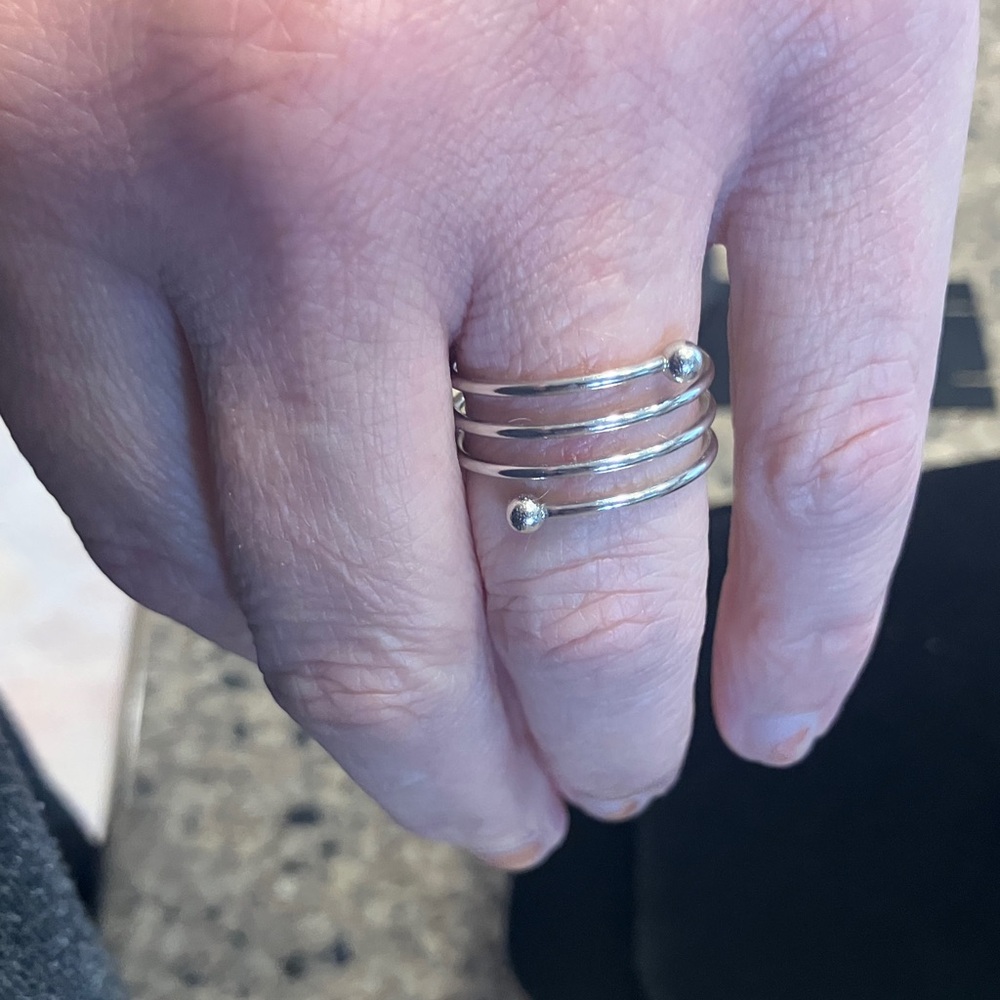 Elegant Silver Wrap Ring